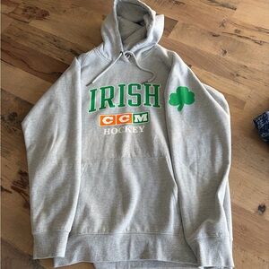 CCM Irish Gray and Green Men's Hoodie